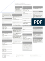 Linear Algebra Cheat Sheet: by Via