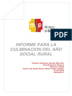 Informe de Culminacion Del Año de Salud Rural Dra. Pamela Quimis Marcillo