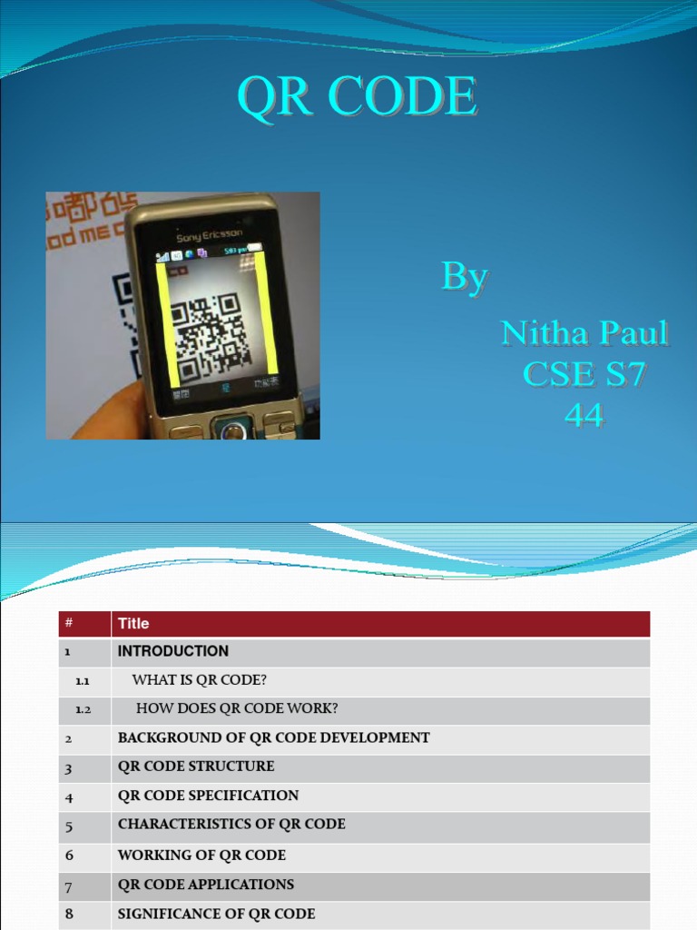 QR Code Seminar | PDF | Computers