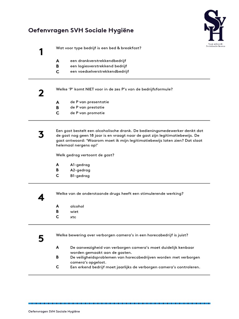 sociale hygiene examen hoeveel fouten