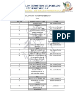 Calendario de Actividades San Andres Tuxtla ACTIVIDAD