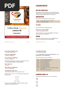 Coffee Break German Lesson 06