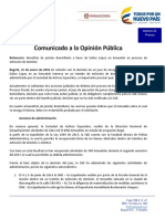 Comunicado No_ 01 - Enero 31 de 2018 - Caso Inmueble Barranquilla