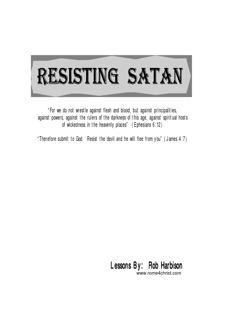Resist Satan Pdf Satan New Testament Content