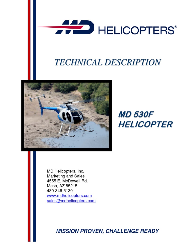 MD 530F Helicopter Technical Overview | PDF | Helicopter Rotor | Cockpit