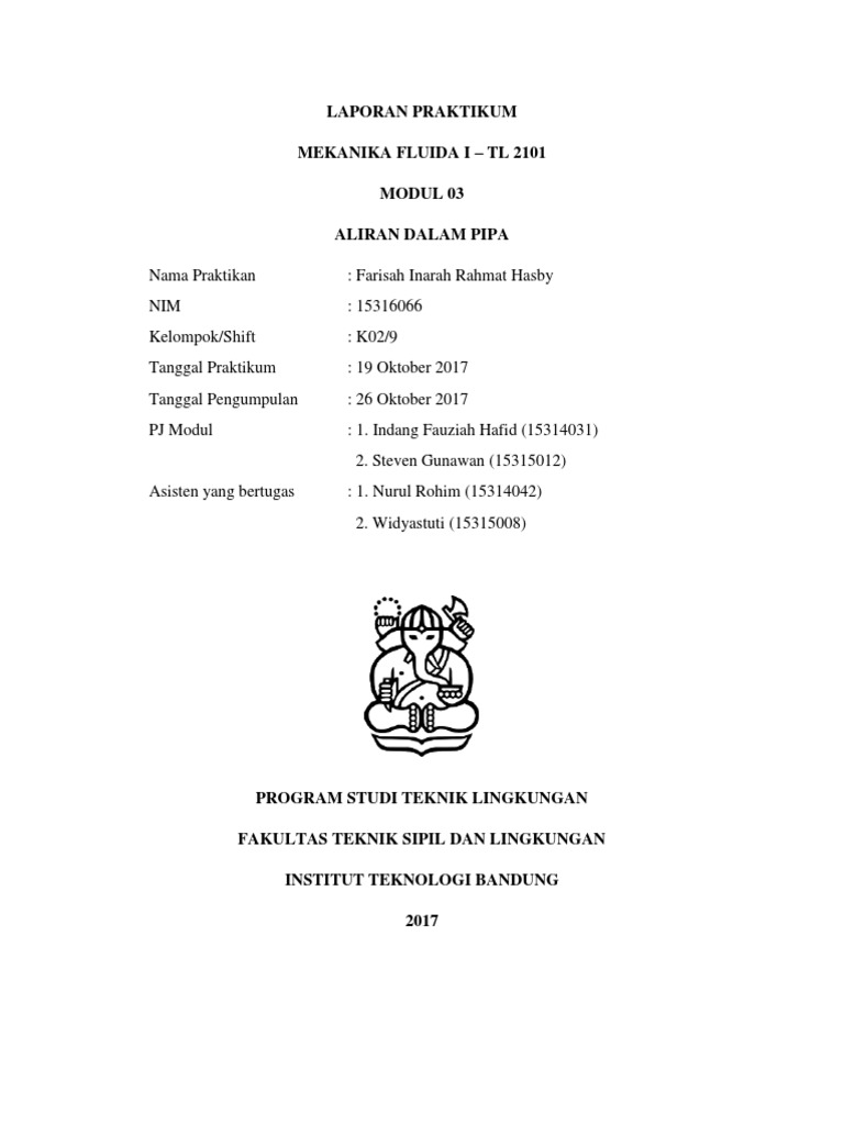 Laporan Praktikum Mekanika Fluida Modul 03