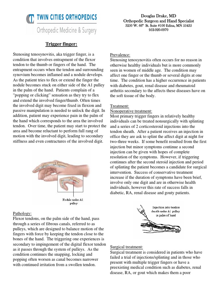 Trigger Finger1 | PDF | Clinical Medicine | Medical Specialties