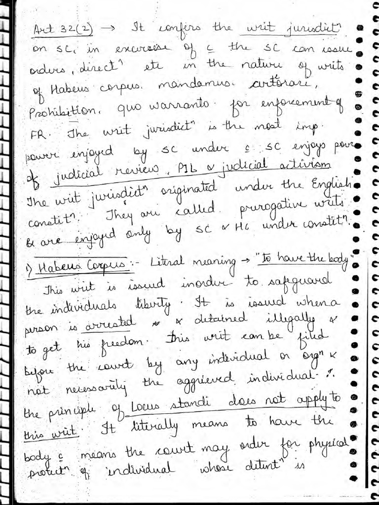 Indian Polity (Handwritten Notes) Xaam - in PDF | PDF