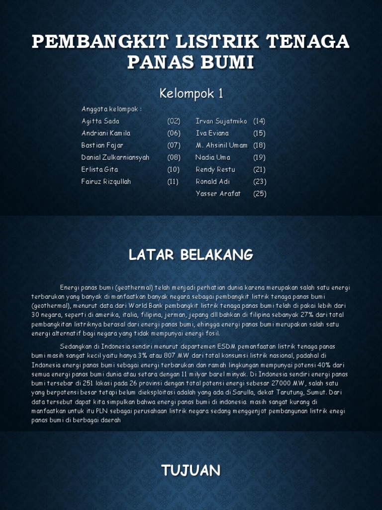 Pembangkit Listrik Tenaga Panas Bumi | PDF