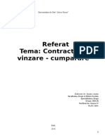 Contractul de Vinzare - Cumparare Referat