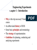 Design of Engineering Experiments Chapter 1 - Introduction