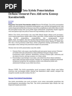 Download Pengertian Tata Kelola Pemerintahan Definisi Menurut Para Ahli Serta Konsep Karakteristik by bintang SN370483181 doc pdf