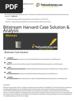 Bitstream Case Solution and Analysis, HBR Case Study Solution & Analysis of Harvard Case Studies