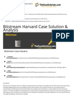 Bitstream Case Solution and Analysis, HBR Case Study Solution & Analysis of Harvard Case Studies