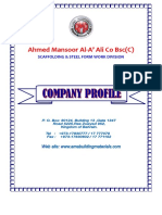 Ahmed Mansoor Al-A' Ali Co BSC (C) : Scaffolding & Steel Form Work Division