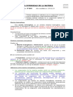 Diversidad de la materia: sistemas materiales homogéneos y heterogéneos