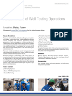 Fundamentals of Well Testing Operations: Melun, France