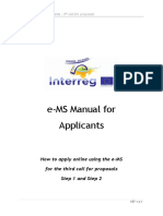 Annex M E-MS Manual For Applicants - Call 3 - Step2