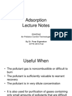 Adsorption Lecture Notes: ENVE542 Air Pollution Control Technologies by Dr. Pınar Ergenekon GYTE 2010 Fall