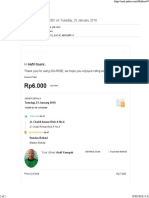 Example of Gojek Invoice