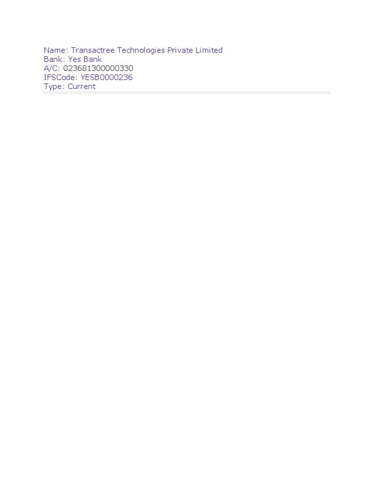 Transactree Payment Details | PDF