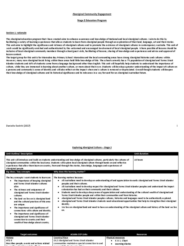 Aboriginal Culture Engagement Program | PDF | Indigenous Australians ...