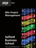 MSc Project Management Overview at UWS | PDF | Academic Degree | Master ...