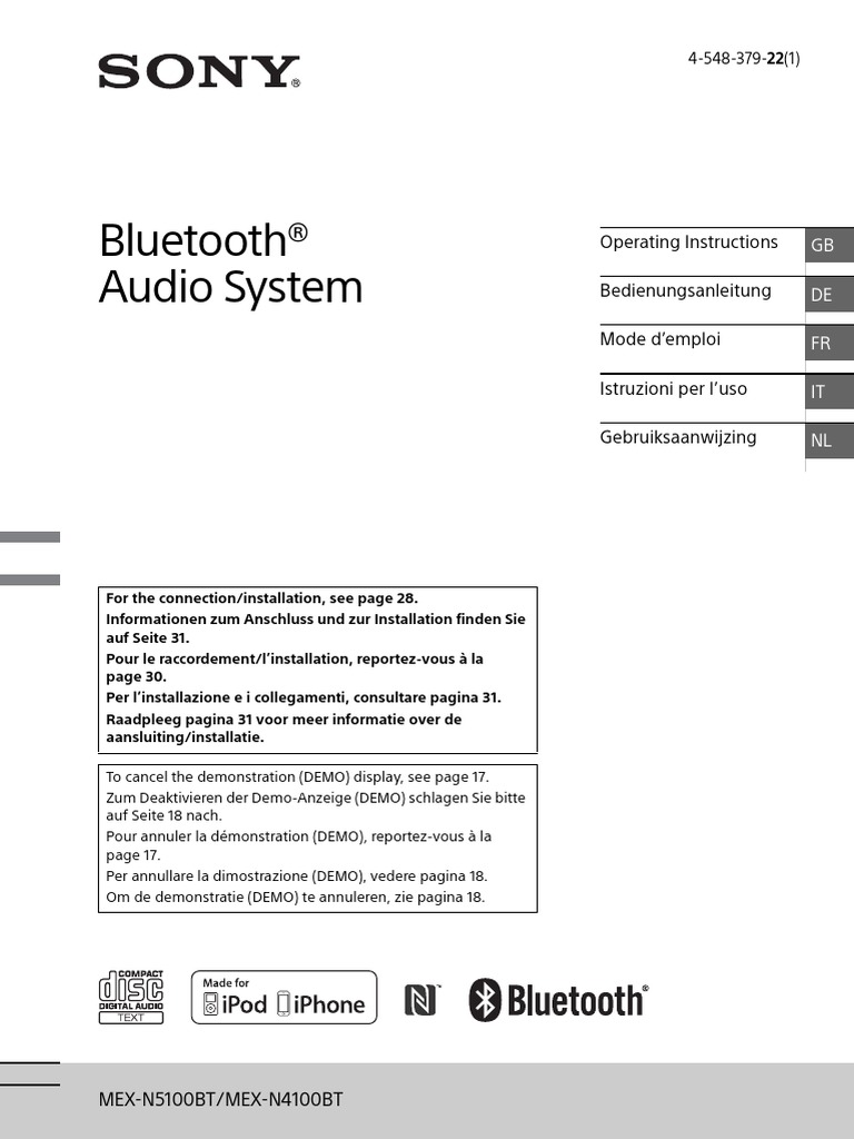 Sony MEX-N4100BT | I Phone | Bluetooth