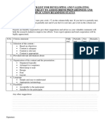 Criteria Checklist For Information Booklet