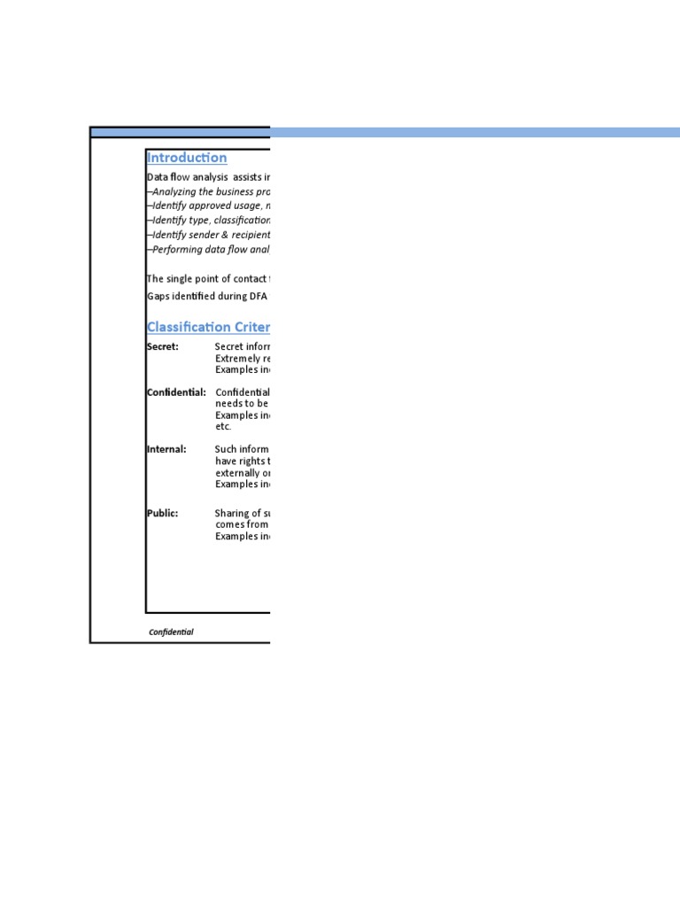 Data Flow Analysis Document Template | PDF | Classified Information ...