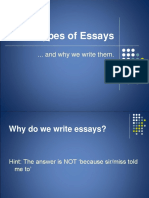 Type of Essays presentation 
