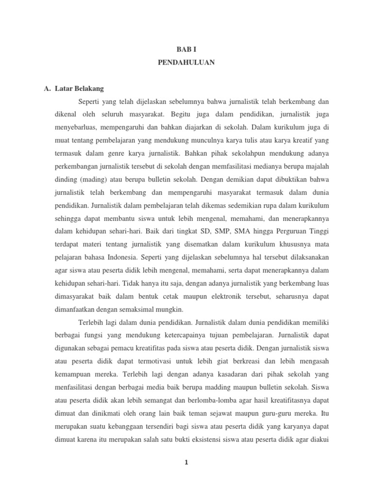 MAKALAH JURNALISTIK DALAM PENDIDIKAN MAKALAH JURNALISTIK DALAM PENDIDIKAN