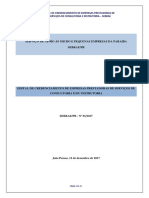 Minuta Edital Uee 01 2017 Sebrae PB Credenciamento de Empresas