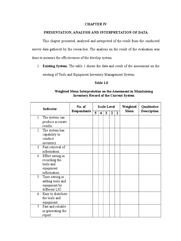 chapter 4 parts in research