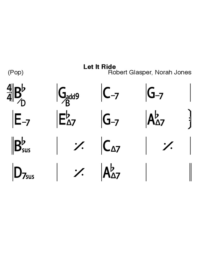 Let It Ride (Pop) Robert Glasper, Norah Jones PDF