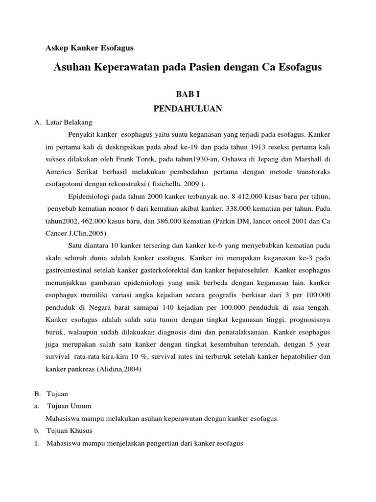 Esofagus Pdf Kanker