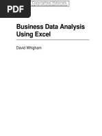 Business Data - Ysis Using Excel