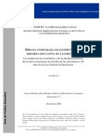 Rivas - Mirada Comparada de Los Efectos de La Reforma Educativa en Las Provincias