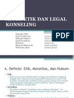 Aspek Etik Dan Legal Konseling