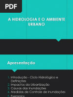 A Hidrologia e o Ambiente Urbano