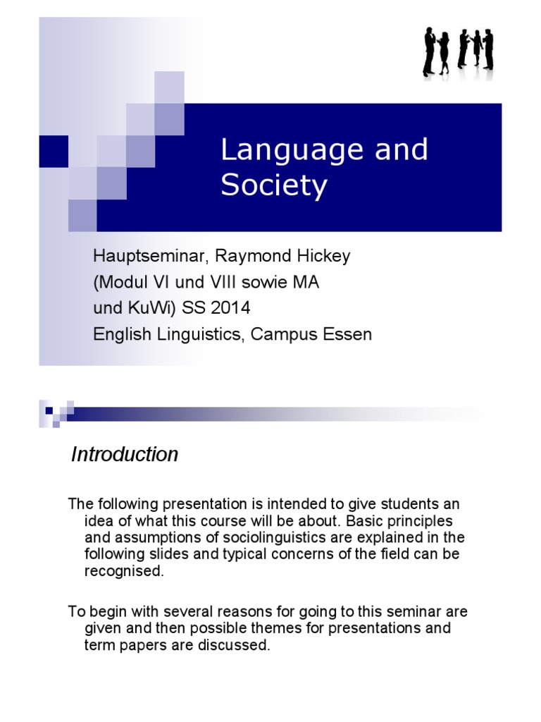 Language and Society - Introduction | PDF | Sociolinguistics | Urdu