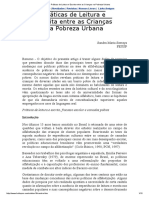 Práticas de Leitura e Escrita Entre as Crianças Na Pobreza Urbana