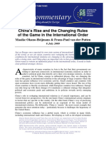 China's Rise and The Changing Rules of The Game in The International Order