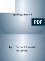 Spelling Lesson 3