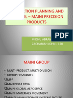 Production Planning and Control - Maini Precision Products