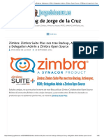 Zimbra Suite Plus Trae Backup, Activesync, HSM y Delegation Admin A Zimbra PDF