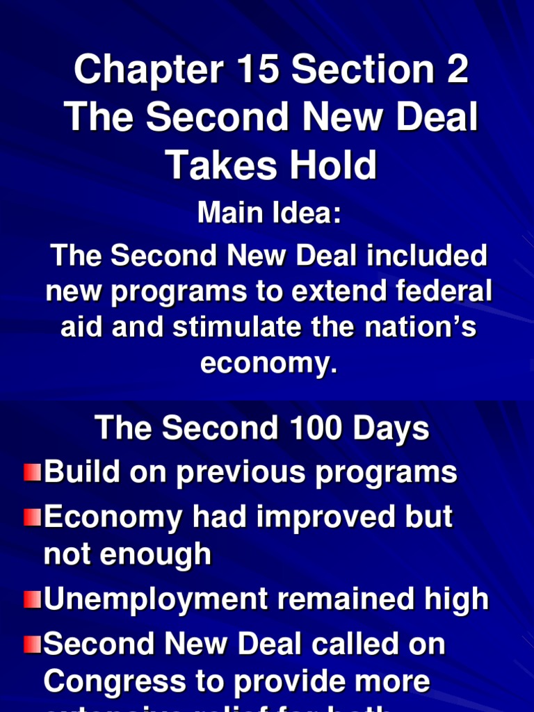 Chapter 15 Section 2 Powerpoint | PDF | New Deal | Franklin D. Roosevelt