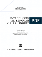 Lyons John - Introduccion Al Lenguaje Y A La Linguistica PDF