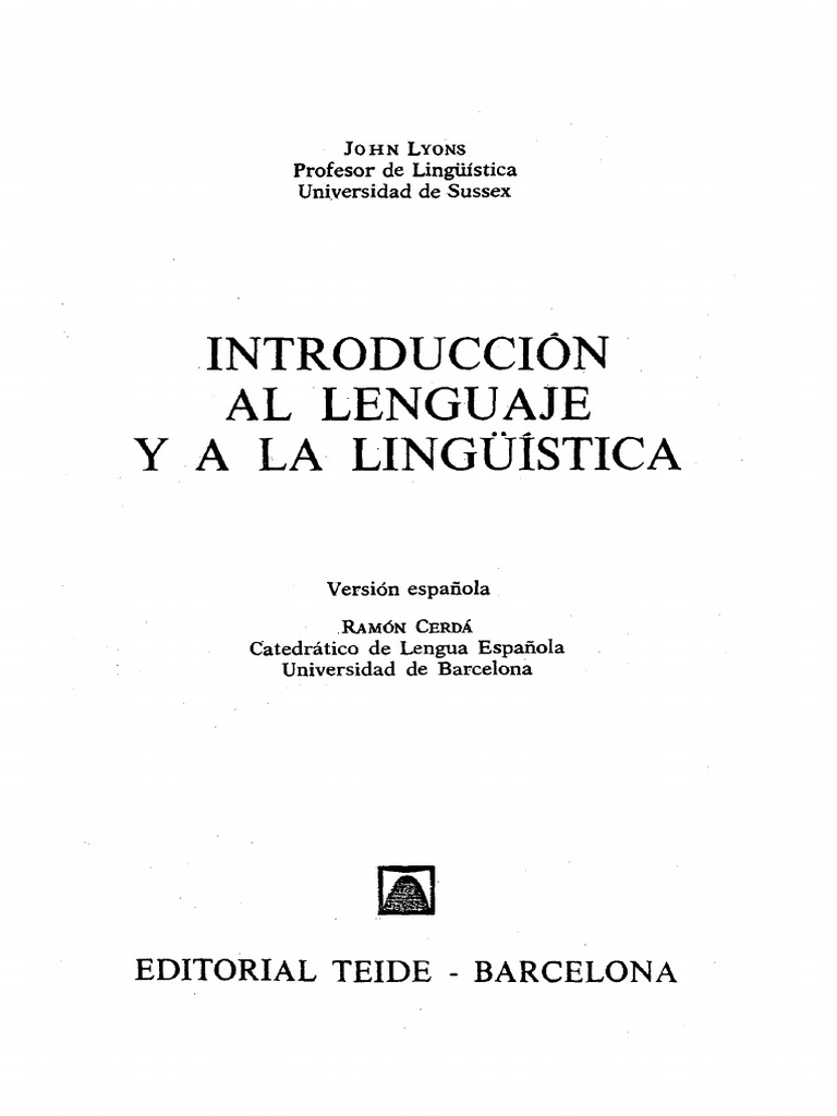 Linguistica 1 Pdf