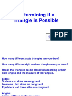 Determining If A Triangle Is Possible: Return To Table of Contents